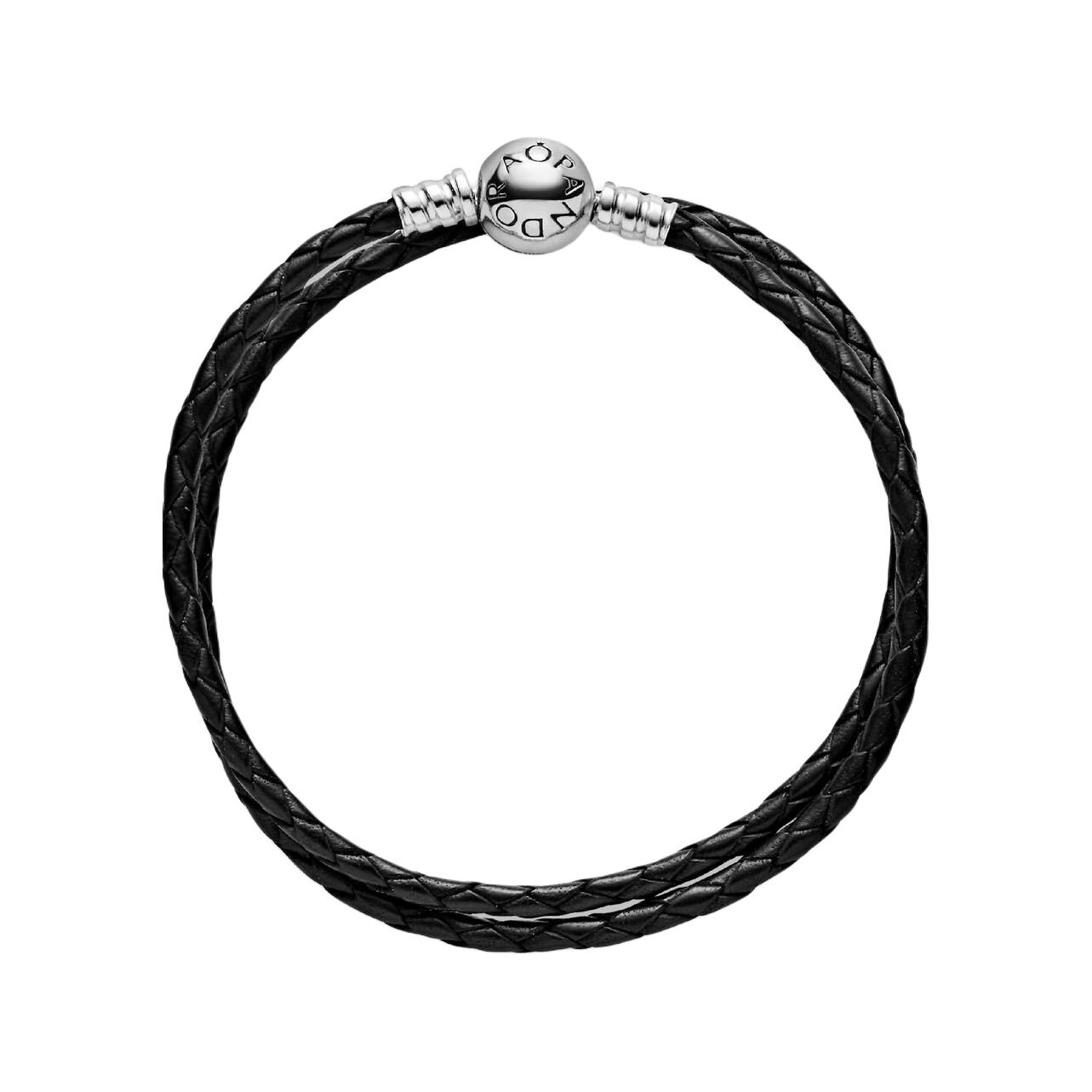 

Pandora Double Layer Design Bracelet Unisex bracelets Black 590745CBK-D2 Box,35