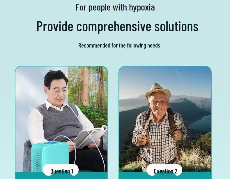 Portable Mini Oxygen Concentrator for Home, Outdoor, and Plateau Use - Ideal for Elderly and Pregnant Women
