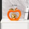 Simulated Apple Hollow Golden Ceramic Art Crafts Desktop Storage Ornaments Candy Jar Storage Box Golden Apple Home Furnishings