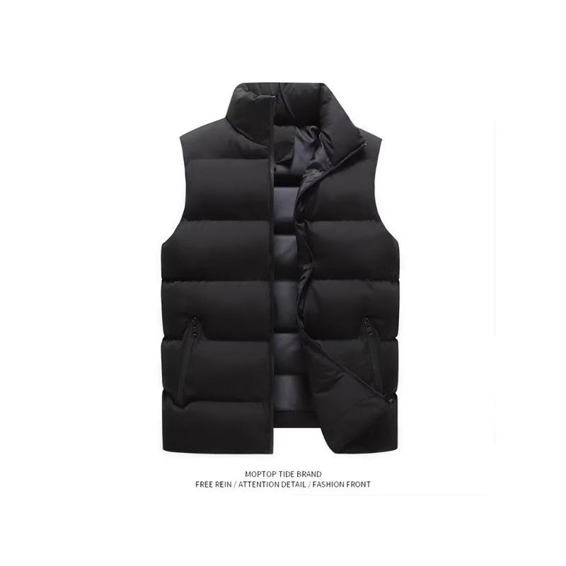Spring and Autumn Fleece Thickened Men's Vest Versatile Loose Casual Warm Jacket Simple Men's Vest