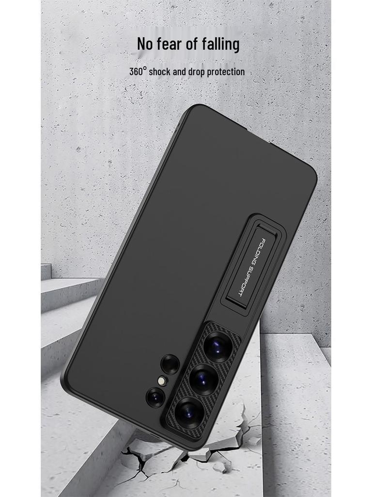 Samsung S26 Ultra Slim Phone Case with Stand - Solid Color Protective Cover
