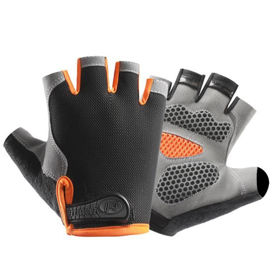 

Summer Cycling Gloves Half Finger Gloves with Anti-Slip Grip Breathable Sweat-wicking Padded Gloves for Men Women Mountain Biking Gym Training Weight XL оранжевый