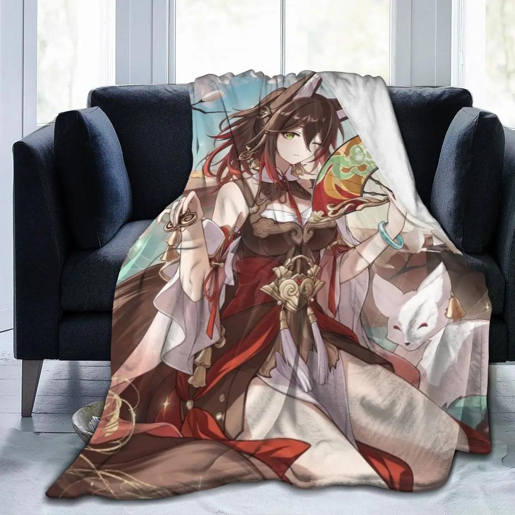 Anime Honkai Star Rail Acheron All Season Fleece Blanket Throw Ultra Soft Flannel Blanket Digital Printed Premium Fluffy Fleece