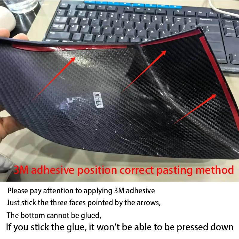 Dry Carbon Fiber Mirror Caps for Tesla Model Y/3 Highland 2017-2025 2025 Sticky Installation Matte/Glossy Style Mirrors Cover