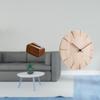 Multifunctional Rectangular Tissue Case Holder And Solid Wood Wall Clock Creative Design Organizer