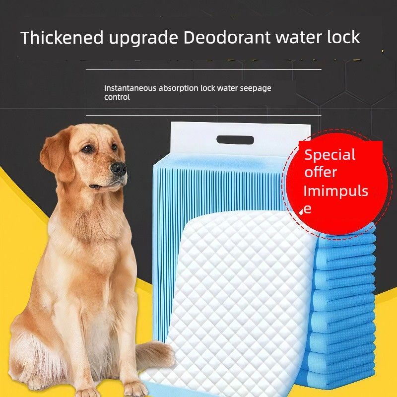 

Dog Urine Pad Diapers Pet Supplies Toilet Thickened Deodorant Hydrophilic Pad Baby Diapers Thickened Disposable Diapers S [small -100] 33*45cm