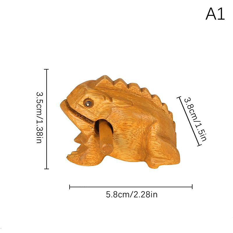 NEW Lucky Thailand Wood Thailand Traditional Craft Wooden Lucky Croaking Musical Instrument Home Desk Decor Lucky Frog Craft