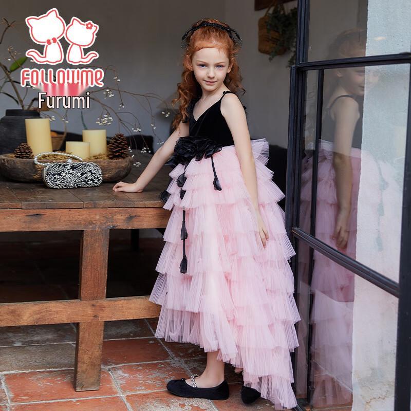 Fuluomi Mädchen Rosa Prinzessin Performance Kleid