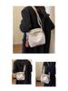Trendy Women's Large Capacity Oxford Cloth Shell Bag - Single Shoulder Messenger Bag with Ribbon.