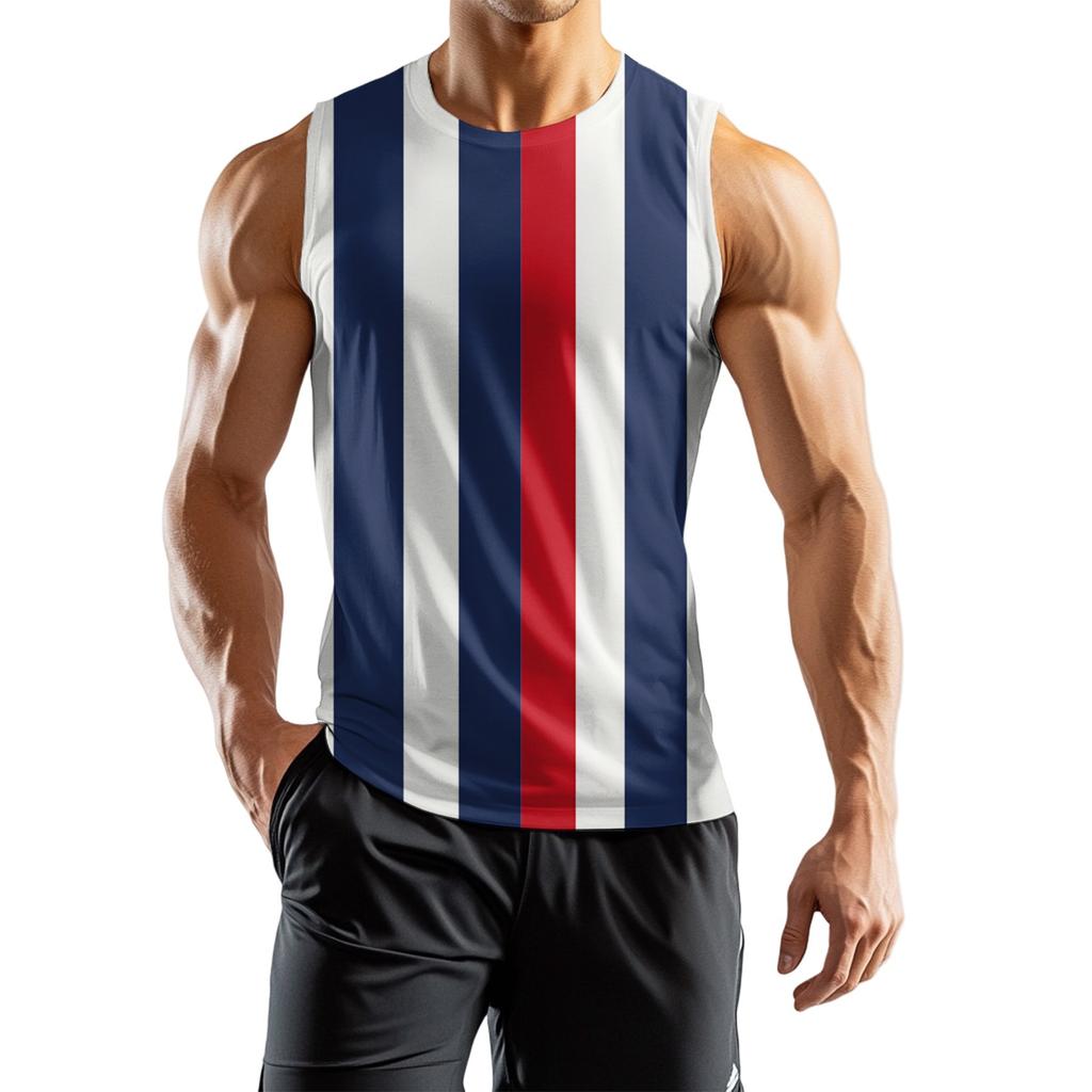 Men's Athleisure Independence Day Printed Sleeveless Vest