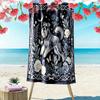 Vintage Floral Dragon Print Strandtuch, Großes Weiches Schnelltrocknendes Handtuch für Strand Camping Schwimmen