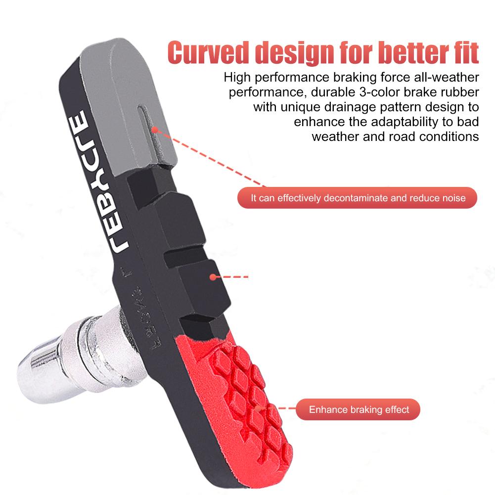 Professional Bicycle Brake Pads Small Wheel Brake Parts Bike Brake System Lightweight Curved Design Cycling Accessories
