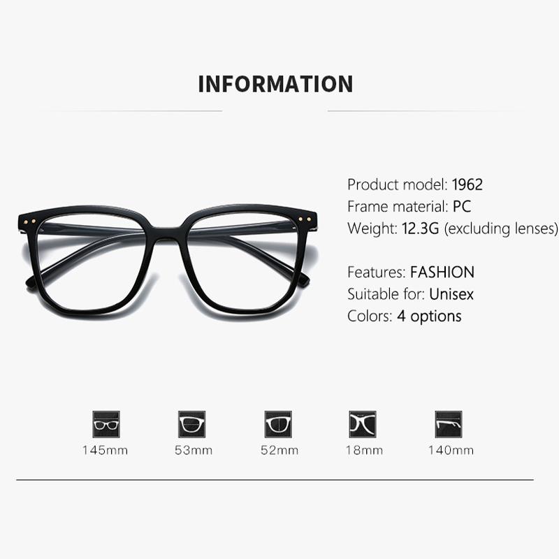 Irregular-shaped Spectacle Frames For Men Finished Products For Correcting Myopia Retro Style Plain Optical Frames