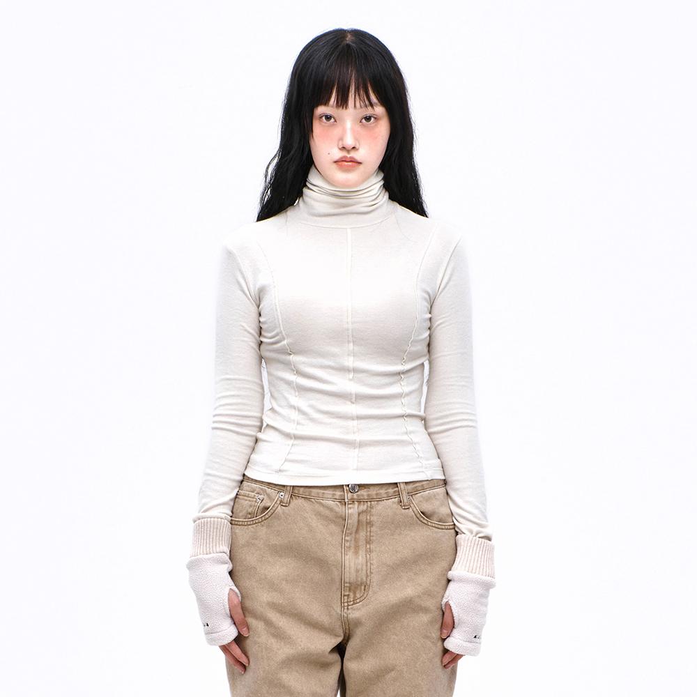 I Earth Star Raw Edge T-Shirt (3 Colors) Ivory/Free