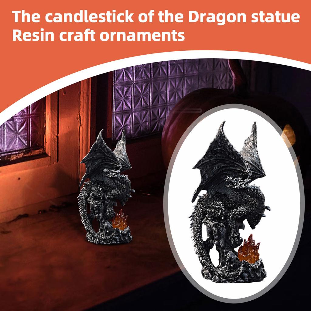 Drachenstatue Kunstharzhandwerk Dekorative Ornamente Halloween Desktop-Dekoration
