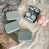 Effen Kleur Meisjes Contactlenzen Box Lens Case Vrouwen Draagbare Leuke Brillenkoker Houder Ogen Care Tools Kit Set Container