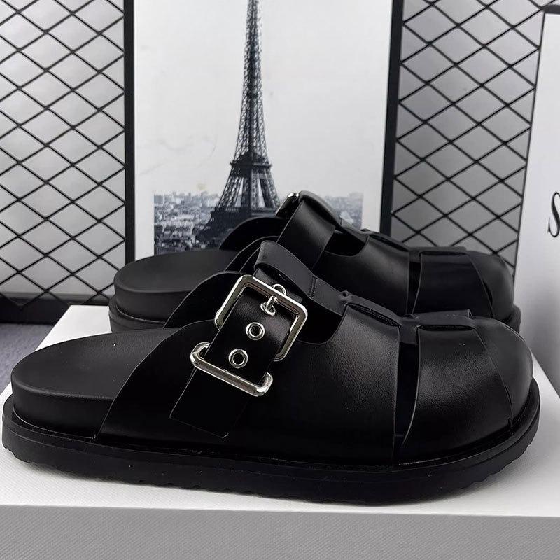 

Thick-soled Flip-flops New Woven Pig Cage Shoes Casual Beach Flip-flops 35 білий