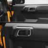 Interior Door Handle Bowl Cover Trims Bezels for Ford Bronco + Carbon Fiber