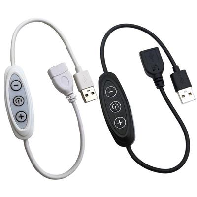 1Pcs 5V 2A 10-level Dimming Power Cable For LED Light Lamp Speed Controller Cable 3KEY USB Dimmer Switches