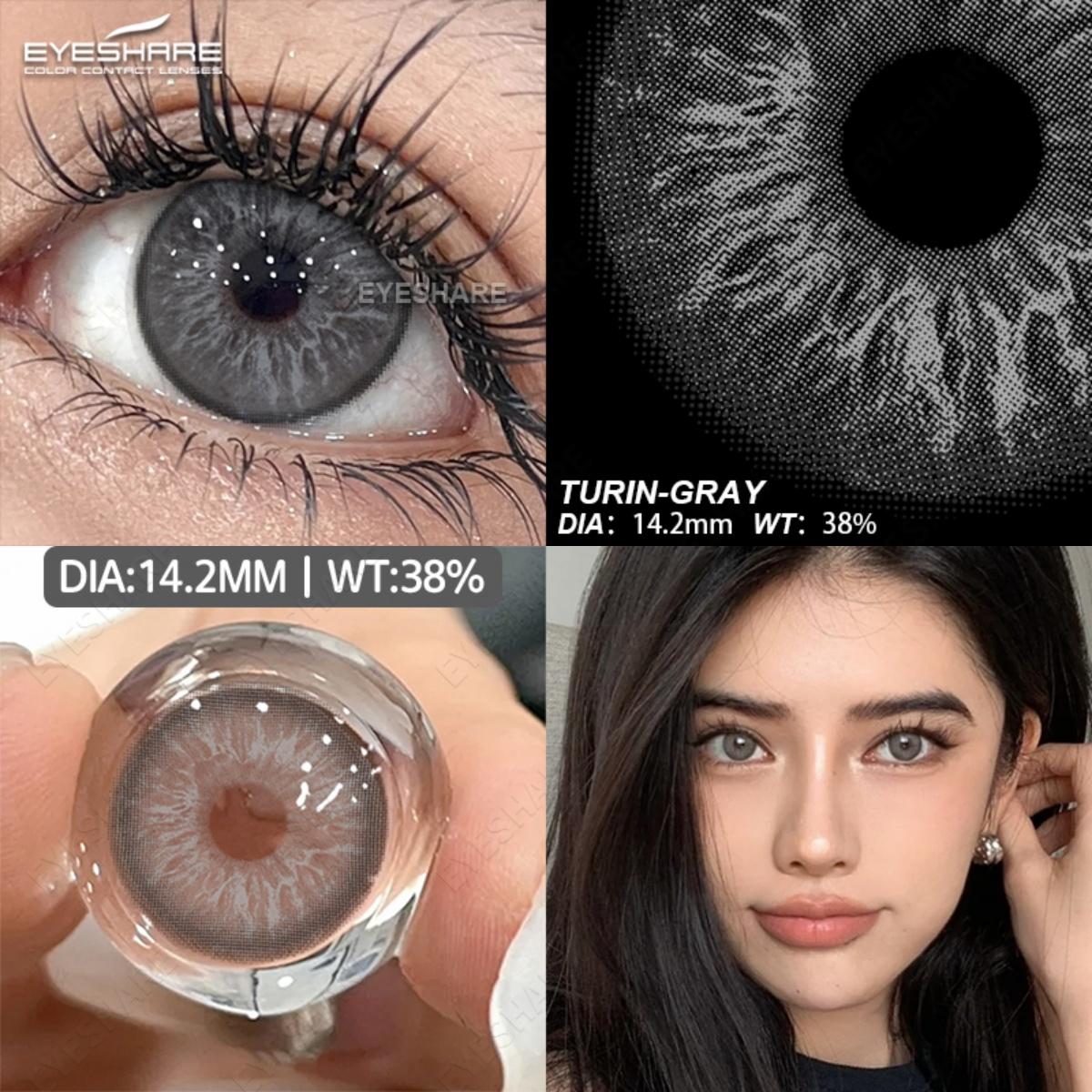 EYESHARE Новые цветные контактные линзы Синие контактные линзы Коричневые линзы для очков — фото 16