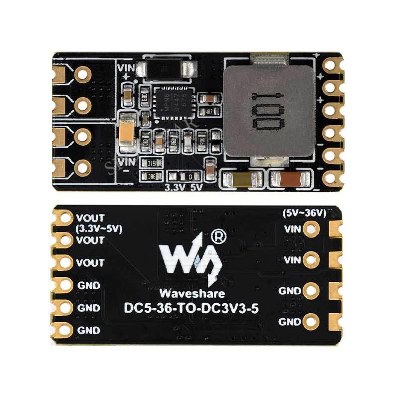 Mini DC-DC Step-Down Module: 5~36V Input, 5V/3.3V Output, 4A