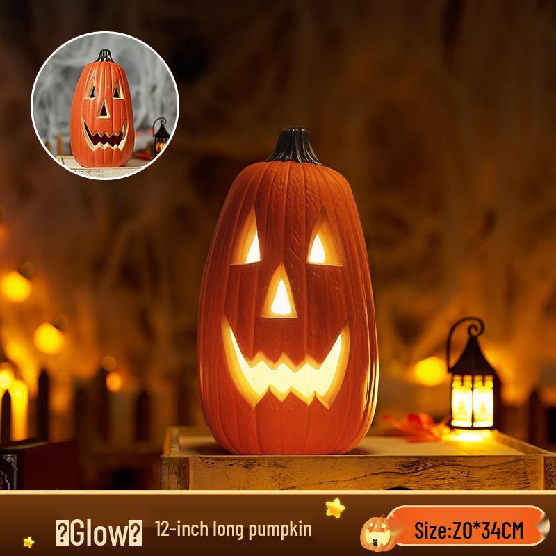 Large Luminous Pumpkin Lantern for Halloween Outdoor Theme Decorations