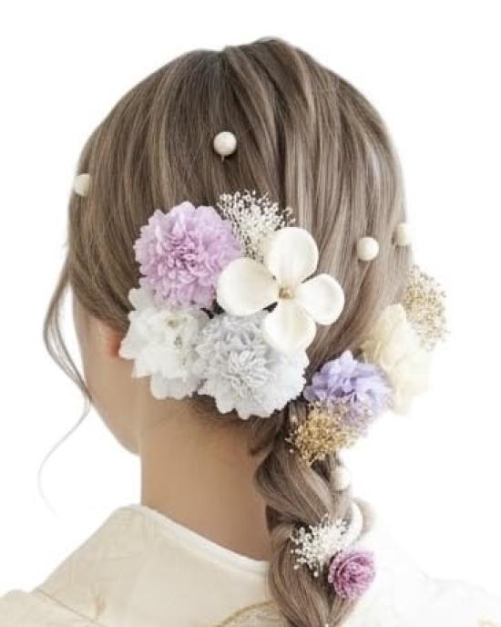 

[Lomeri] Hair Ornament [6 Colors Available] Dried Flower Chrysanthemum Kimono, Japanese Clothing, Yukata, Ornament, Furisode, Coming-of-Age Ceremony,