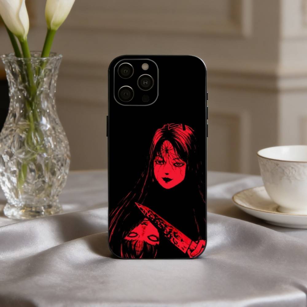Movie H-Horror T-Tomie-E Phone Case For iPhone 17pro,16,15,14,13,12,11 Plus,Pro Max,XS,Soft Silicone Black Cover