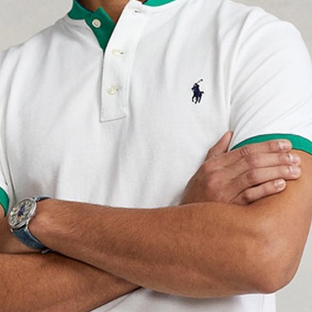 Polo Ralph Lauren SS22 Fitted Mesh Short Sleeve Polo Shirt Men tops White RL14819-100