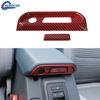 Red Carbon Fiber Car Armrest Box Switch Decor Sticker Cover Trim for Ford Bronco