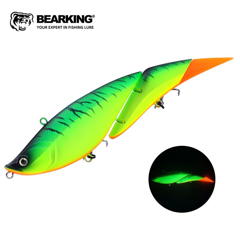 

BEARKING Top Fishing Lure 190 мм 56 г 2 унции Сочлененные воблеры-минноу Корпус из АБС-пластика с мягким хвостом Мягкая приманка SwimBaits для щуки и окуня P190-K