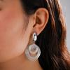 Vintage Geometric Long Round Pendant Earrings for Women Exaggerated Gold Silver Color Piercing Earrings Girl Party Jewelry 2026