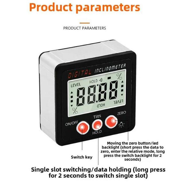 Digital Protractor Inclinometer Level Box Level Measuring Tool Electronic Angle Meter Angle Finder Angle Gauge Magnetic Base