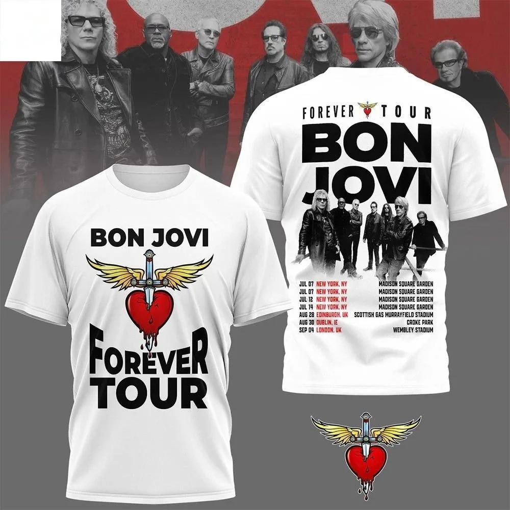 Bon Jovi "These Days" 90s Rock Album Band Photo Vintage Wash Oversized Streetwear Concert Fan Merch T-Shirt Top for Rock Music Lovers Band Collectors