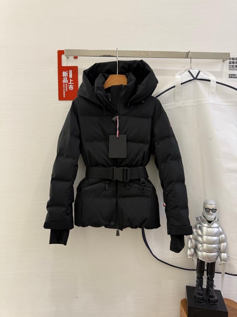 Cabinet quality! Autumn and winter m home goose down Tolima color label ski series hooded slim down jacket women