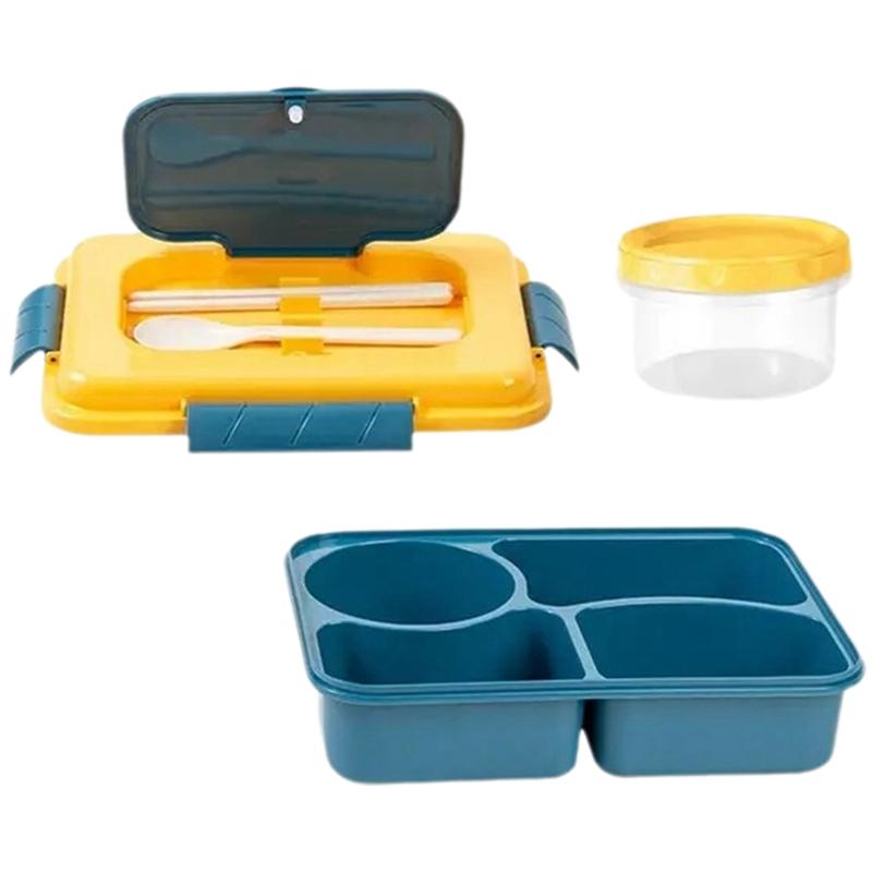 

Ланч-бокс с 4/5 отделениями и небольшой миской Bento Box, герметичный, для студентов, офисных работников, микроволновая печь, портативный ланч-бокс