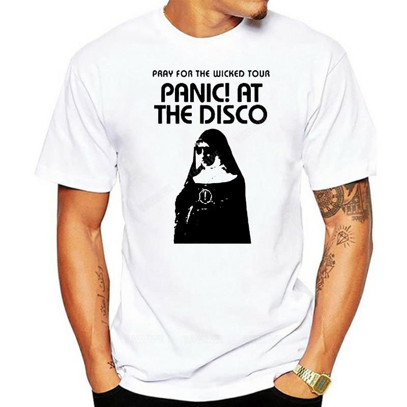 Panic At The Disco Band Pray For The Wicked Tour Mens White TShirt Size S3XL Harajuku Tops Fashion Classic unisex TEE Shirt S
