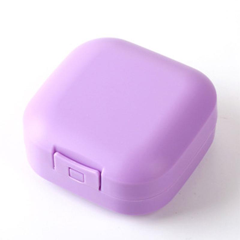 Portable Travel Soap Box Drain Box Waterproof Soap Case Sealed Soap Box Candy Color Soap Organizer for Bathroom Home El