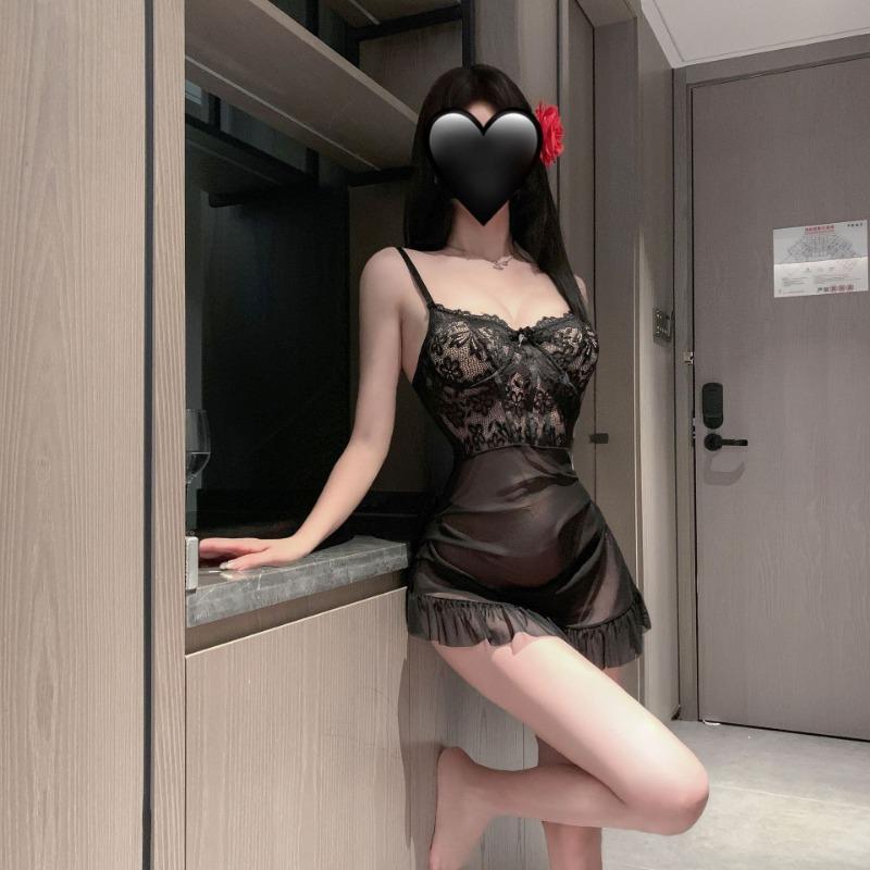 Sexy sexy pure desire lace dress, new slim fit and thin hip wrap, fun Spice Girl home nightdress mesh