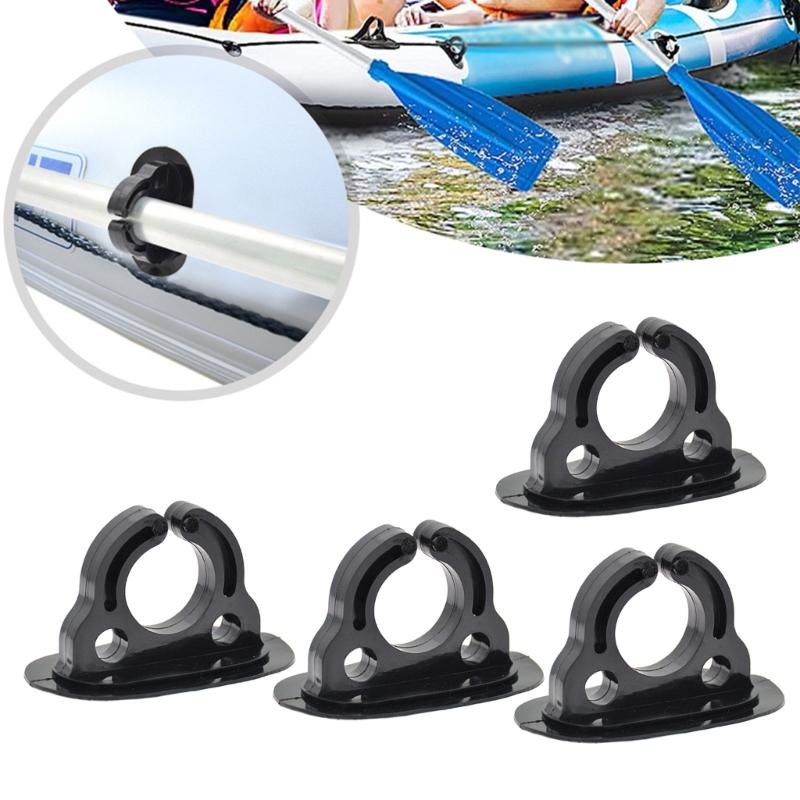 4 Pcs Kayak Paddle Holder Plastic Inflatable Boats Paddle Holder Clip Oar Keeper