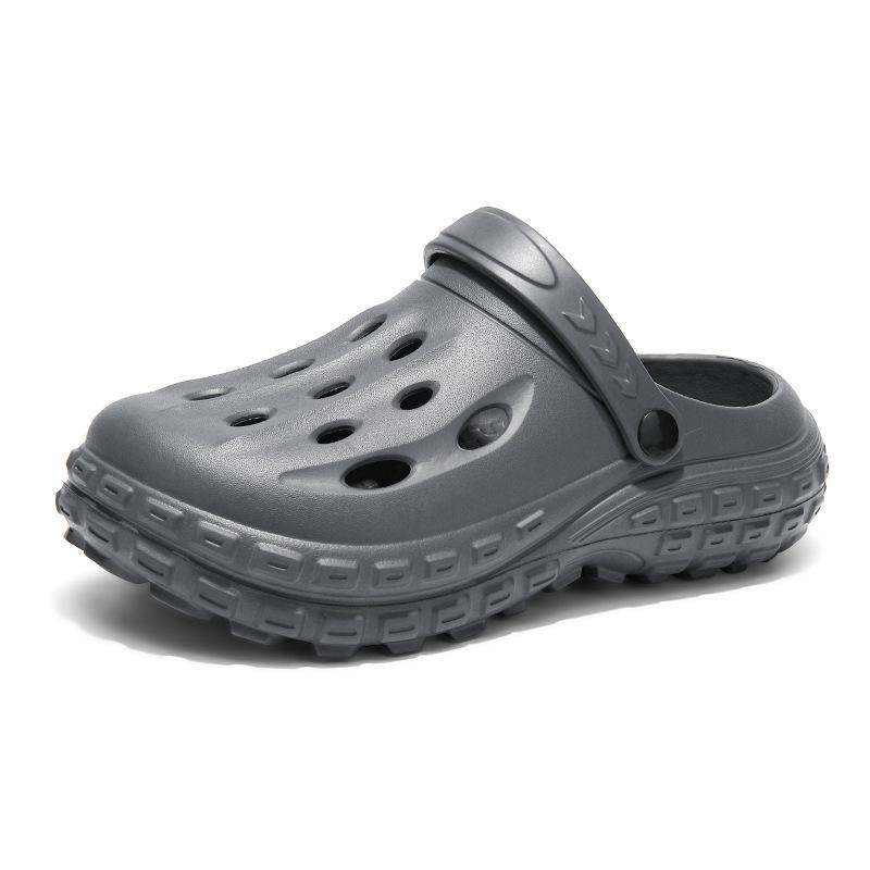 Dicksohlige Lochschuhe Herren Sommerbekleidung rutschfeste Strand coole Slipper lässige atmungsaktive weichsohlige EVA Taschenkopf-Slipper