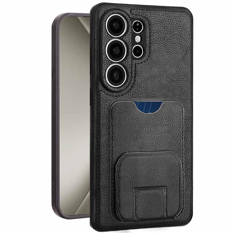 Vintage Leather Case for Samsung Galaxy S26 Ultra S25+ Plus S24 S23 A15 A16 A54 A55 A56 With Card Holder Pocket Kickstand