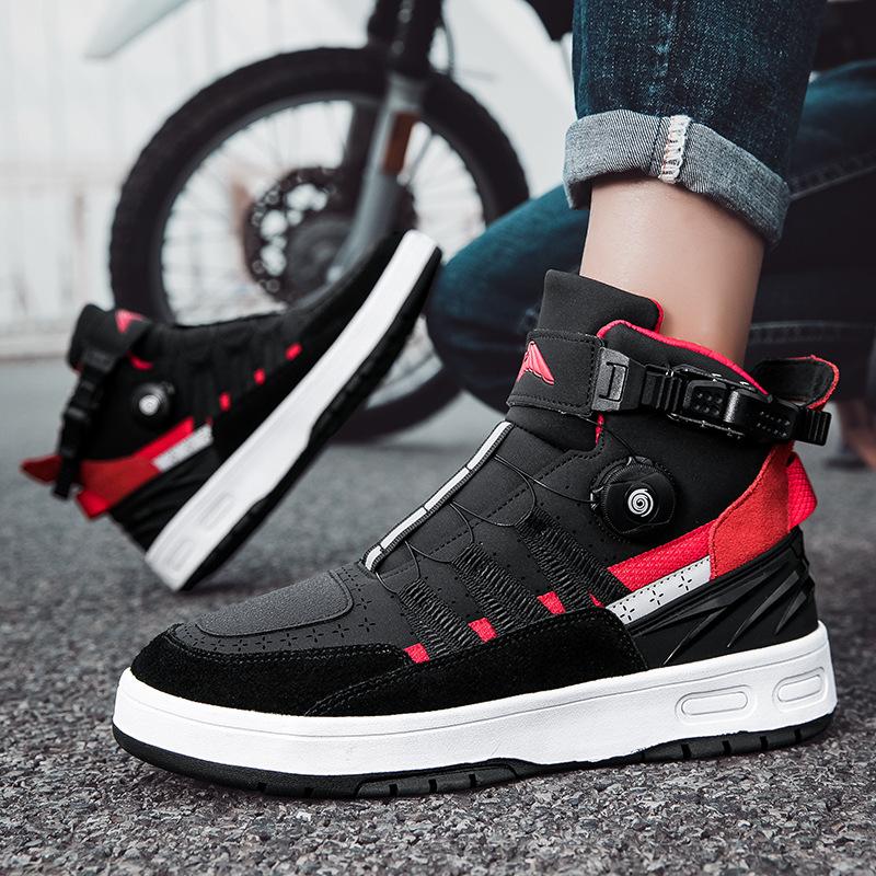 Motorcycle Shoes, Motorcycle Riding Shoes, Genuine Leather Men's Motorcycle Boots, Racing Ankle Boots, All-season Motorcycle Travel Equipment