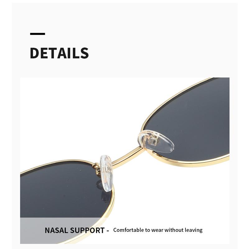 Sluneční brýle pro ženy, módní kovové sluneční brýle pro muže, luxusní značkové designové módní dekorativní retro oválné sluneční brýle, UV400