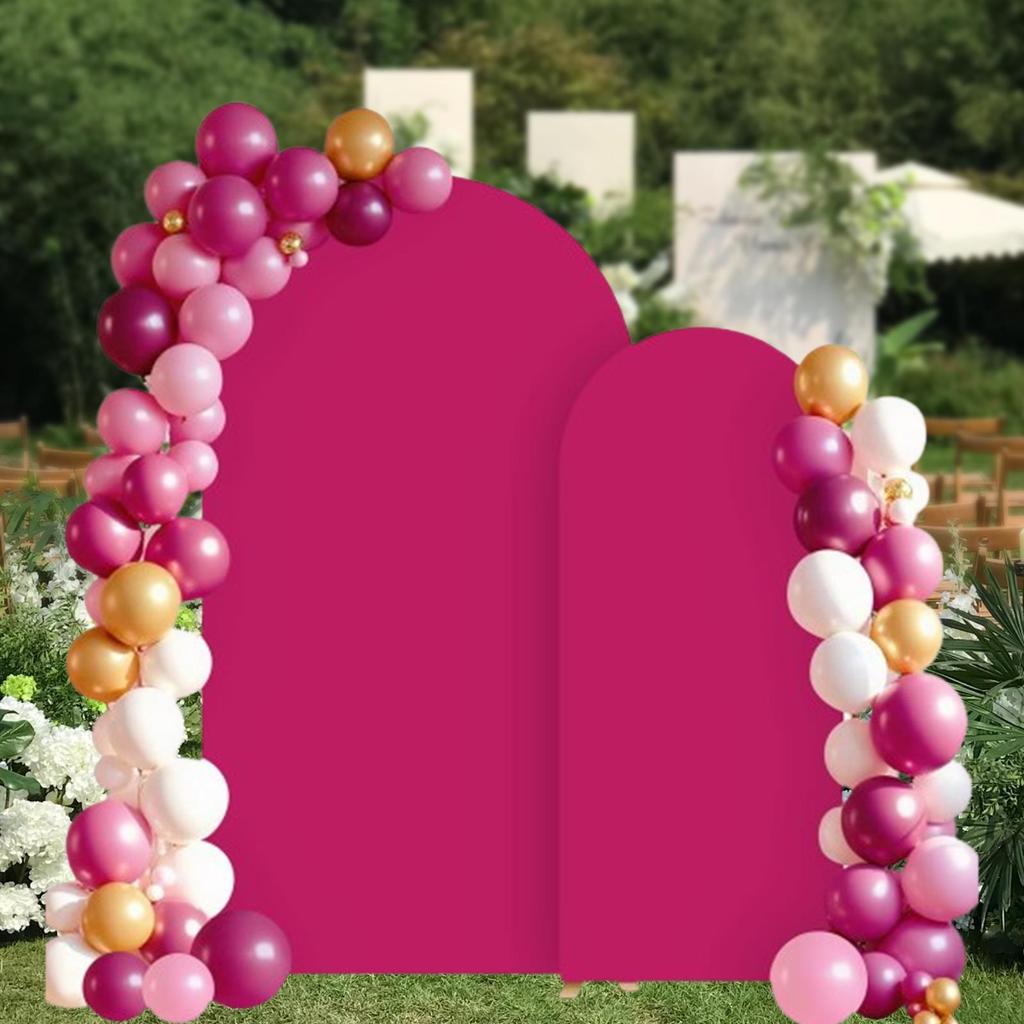 2 Stück Hochzeitsbogen Hintergrundabdeckungen Fotografie Requisiten Praktischer Modehintergrund Runde Spitze für Zeremonie Bankett Dekor