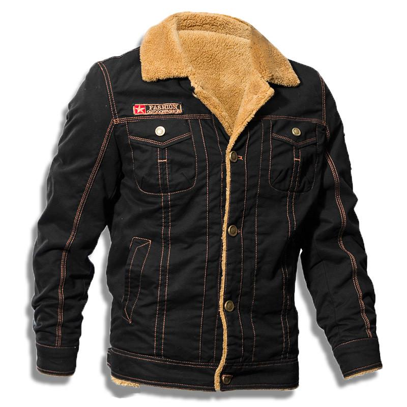 plus size military jacket black