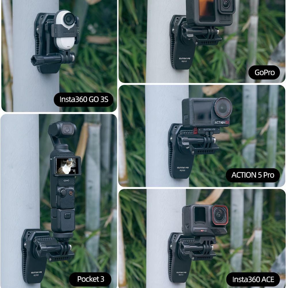 Magnetic Backpack Clip Clamp for DJI Action 5/4/Pocket3/Insta360 Action Camera Accessories
