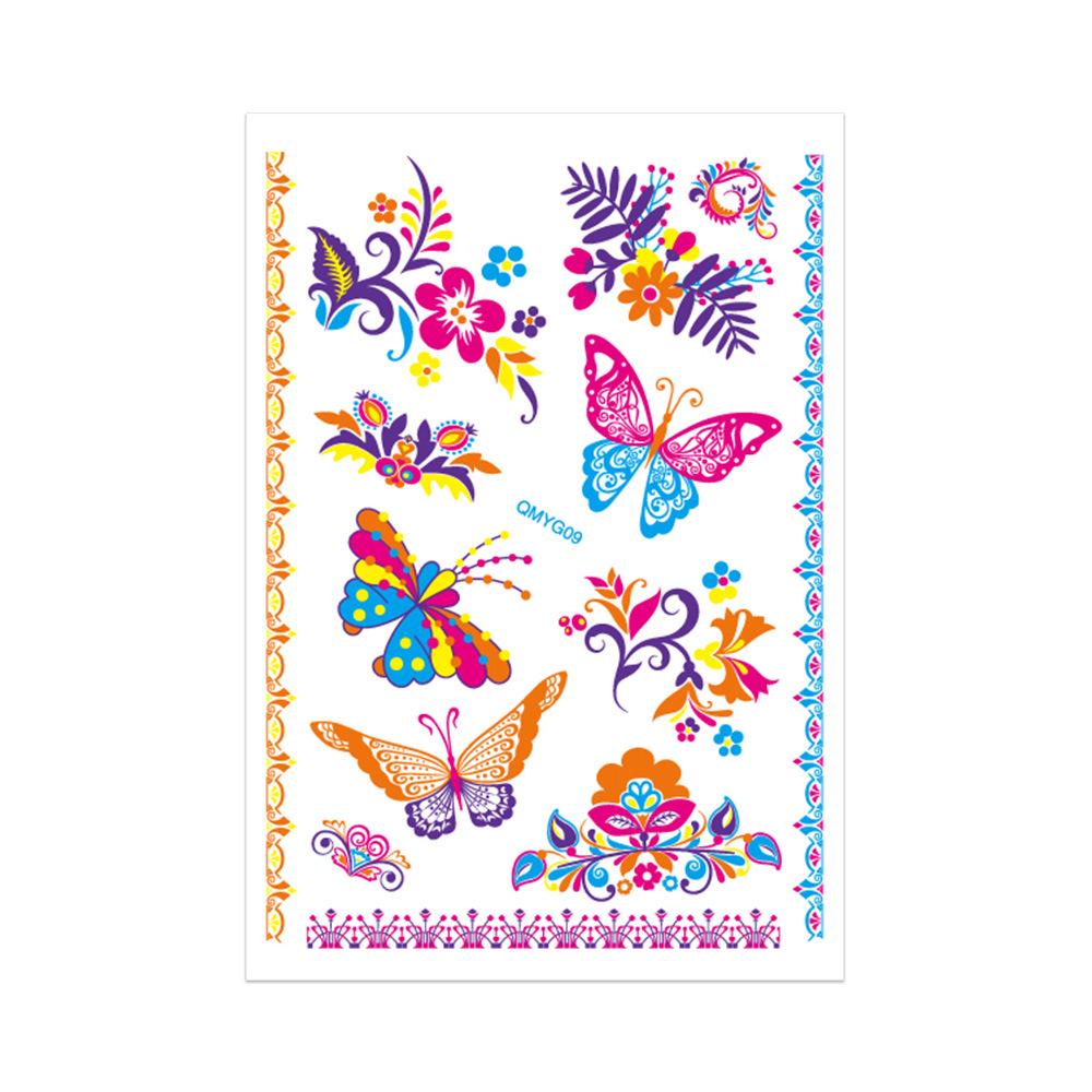 Creative Fluorescent Waterproof Full Arm and Face Tattoo Sticker