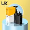 120W Multi-Port Fast Charger - 4 Ports + USB, Compatible with Xiaomi, Apple, Type-C; EU, US, UK Standards