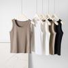Women's Spring and Summer New Spandex Yarn Solid Colour Vest Pure Desire Slim Thin Short Top Anti-glare Small Suspenders